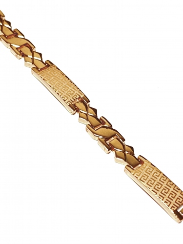 LUXUSNÍ NÁRAMEK S KOMBINOVANÝM ELEGANTNÍM ZDOBENÍM V BARVĚ 18K ZLATA