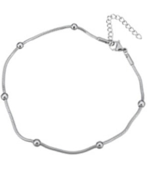 NÁRAMEK VZORU HÁDKU S KULIČKAMI A NASTAVITELNOU DÉLKOU (21,5 - 24cm)
