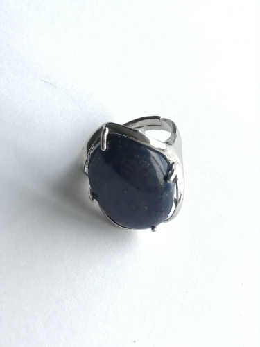 MASIVNÍ PRSTEN S LAPIS LAZULI - NASTAVITELNÁ VELIKOST