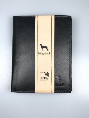 PÁNSKÁ PENĚŽENKA RIDGEBACK S OCHRANOU RFID - ČERNÁ