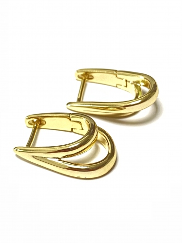 ELEGANTNÍ NÁUŠNICE S HLADKÝM DESIGNEM V BARVĚ 14K ZLATA (2CM)